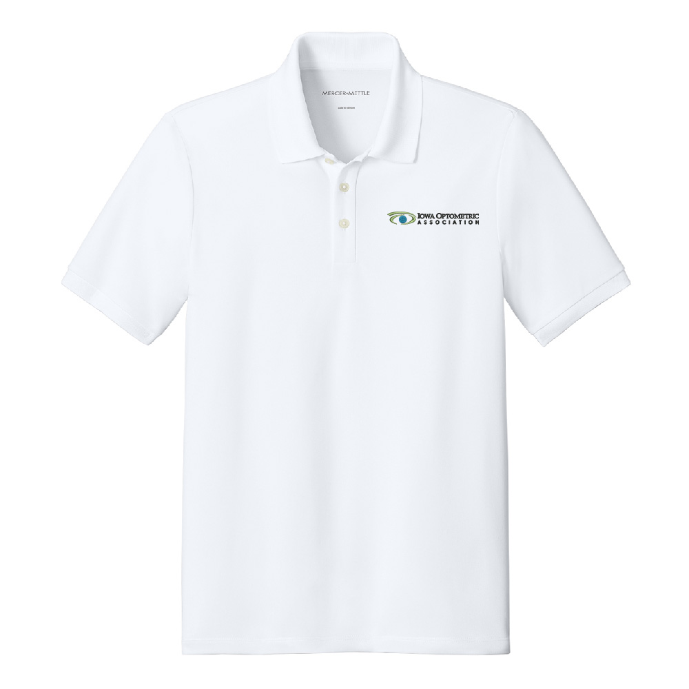 Iowa Optometric Association Mercer Mettle Men Everyday Performance Polo-White