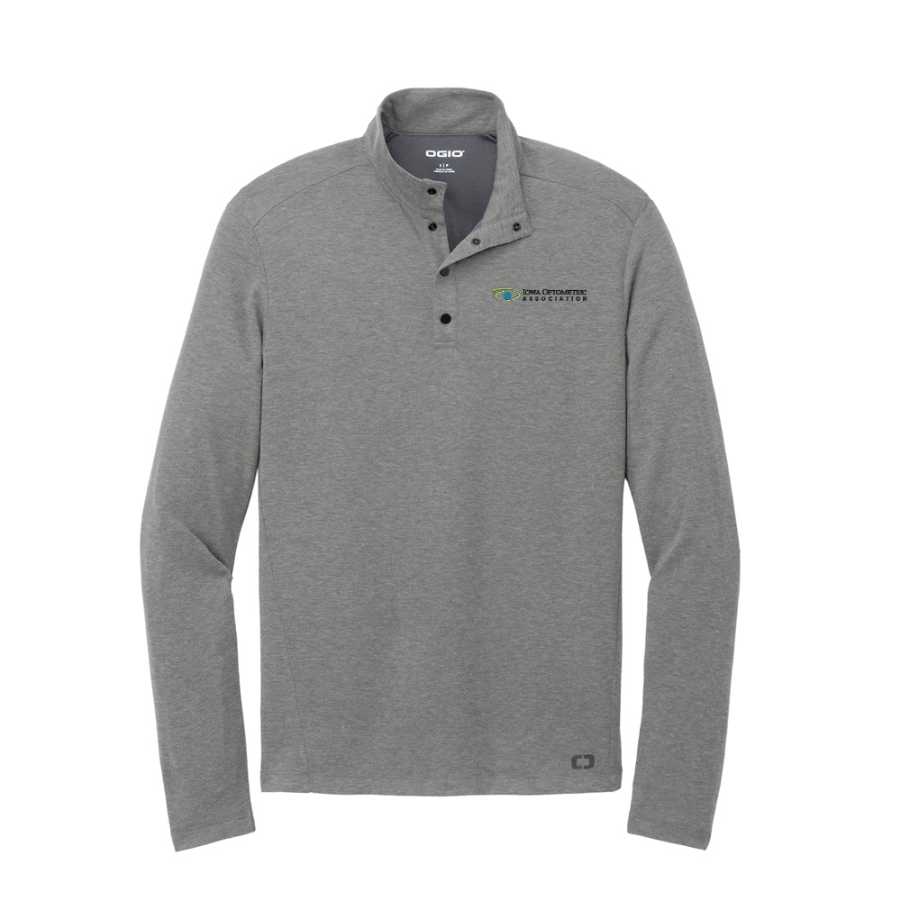 Iowa Optometric Association OGIO Command 1/4-Snap long sleeve Men-Gear Grey