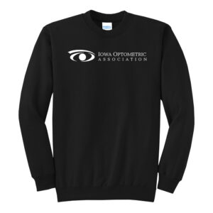 Iowa Optometric Association Unisex Fleece Crewneck Sweatshirt-Black