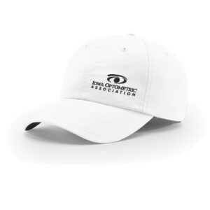 Iowa Optometric Association Richardson Unstructured R-Active Lite Adjustable Cap-White