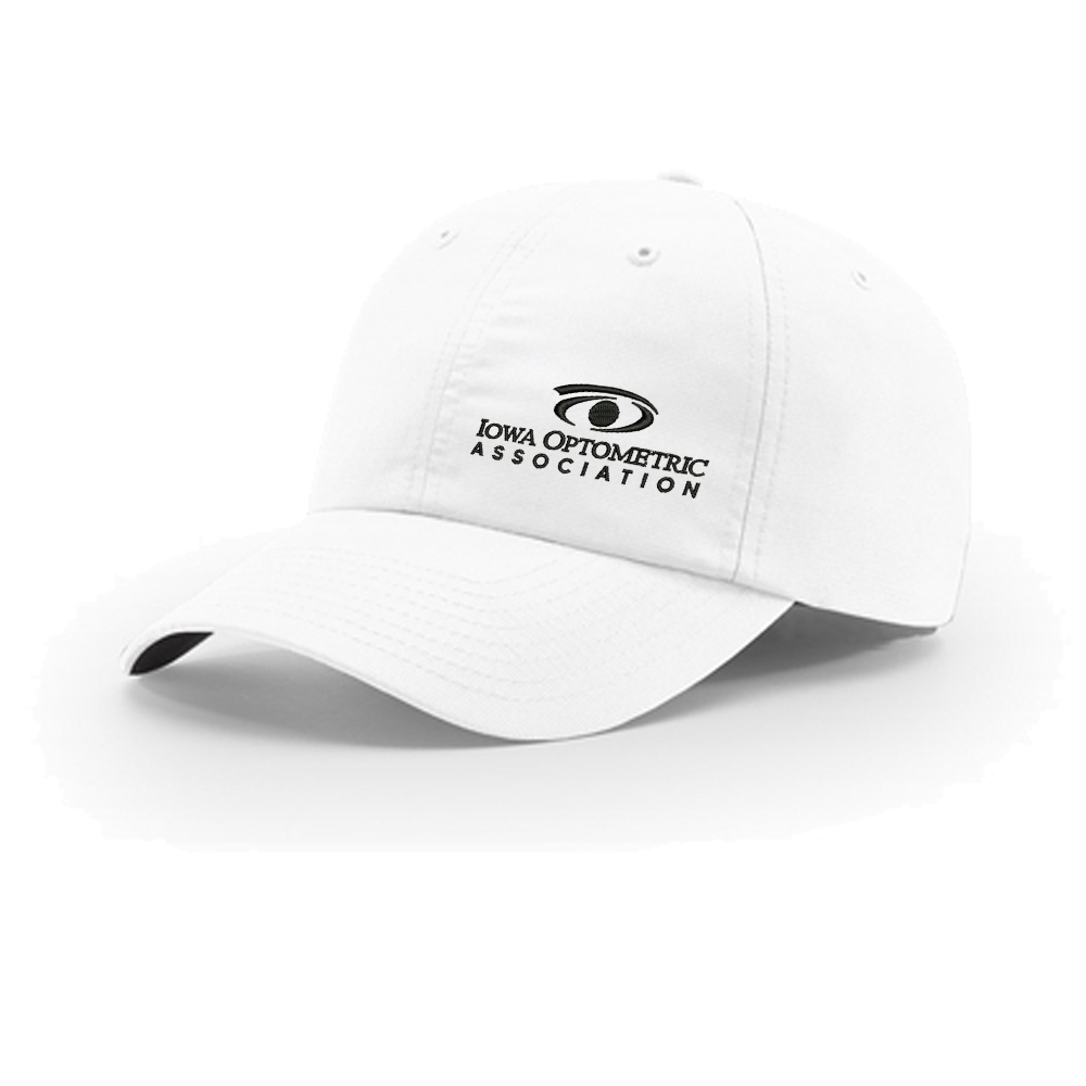Iowa Optometric Association Richardson Unstructured R-Active Lite Adjustable Cap-White