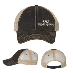 Iowa Optometric Association LEGACY Old Favorite Trucker Cap-Black/Khaki