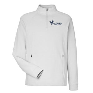 Jaybird North End Men’s Rhythm Waffle Quarter-Zip Pullover-Platinum