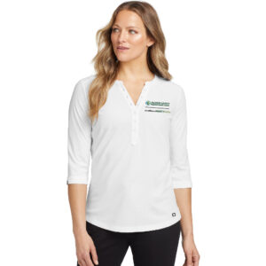 Jackson County Health OGIO Ladies Jewel Henley-Bright White