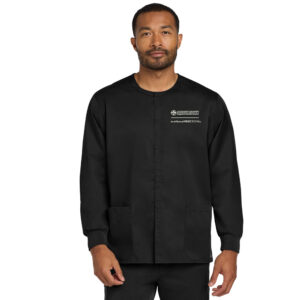 Jackson County Health Wink Unisex WorkFlex Snap-Front Scrub Jacket-Black