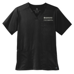 Jackson County Health WonderWink Men’s Premiere Flex V-Neck Top-Black