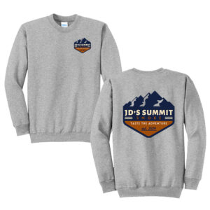 JDs Summit Smoke Unisex Fleece Crewneck Sweatshirt-Athletic Heather
