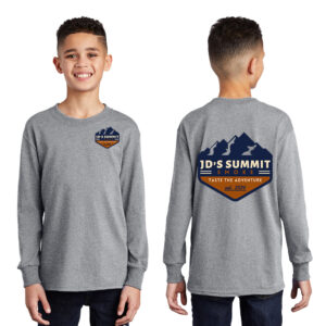 JDs Summit Smoke Youth Cotton Long Sleeve Tee-Athletic heather