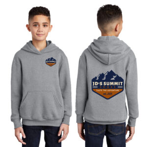 JDs Summit Smoke Youth Fleece Hooded Sweatshirt-Athletic Heather