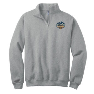 JDs Summit Smoke Jerzees NuBlend 1/4 Zip Cadet Collar Sweatshirt-Oxford