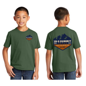 JDs Summit Smoke Youth Fan Favorite Cotton Short Sleeve Tee-Olive