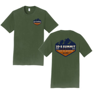 JDs Summit Smoke Unisex Fan Favorite Cotton Short Sleeve Tee- Olive