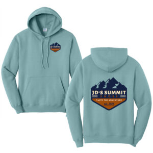 JDs Summit Smoke Unisex Fleece Hooded Sweatshirt-Stonewash Blue