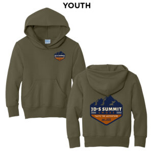JDs Summit Smoke Youth Fleece Hooded Sweatshirt-Olive Drab Green