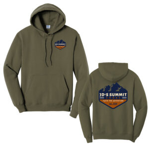 JDs Summit Smoke Unisex Fleece Hooded Sweatshirt-Olive Drab Green
