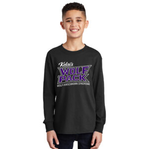 Kelsi Youth Cotton Long Sleeve Tee-Black