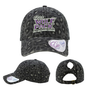 Kelsi Infinity Her Women’s Garment-Washed Fashion Print Cap – HATTIE-Black Leopard