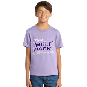 Kelsi Youth Cotton Short Sleeve Tee-Lavender