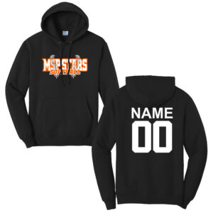 MSP Stars SB Unisex Classic Core weight Cozy Pullover Hooded Sweatshirt-Black