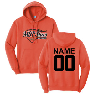 MSP Stars SB Unisex Fleece Hooded Sweatshirt-Orange