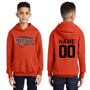 MSP Stars SB Youth Fleece Hooded Sweatshirt-Orange