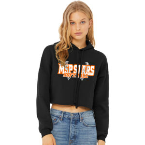 MSP Stars SB BELLA CANVAS Women’s Sponge Fleece Cropped Fleece Hoodie-Black