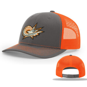 MSP Stars SB Richardson Pro Crown Mesh Back Adjustable back cap Split-Charcoal/Neon Orange
