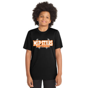 MSP Stars SB Sport-Tek YOUTH Posi-UV short Sleeve Tee-Black