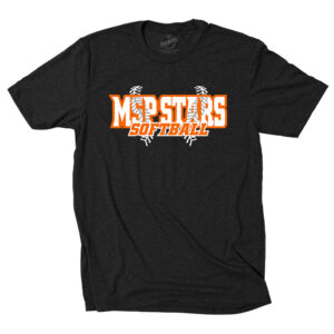 MSP Stars SB Unisex District Perfect Tri-blend  Crew Tee-Black Frost