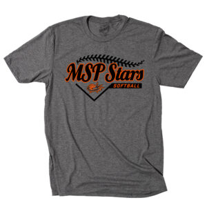 MSP Stars SB Men District Perfect Tri-blend  Crew Tee-Grey Frost