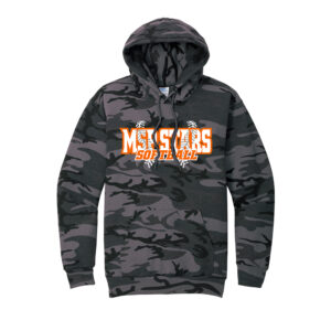 MSP Stars SB Unisex Core Fleece Camo Pullover Hooded Sweatshirt-Black Heather Camo