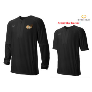 MSP Stars SBBarnstormers Baseball Evoshield Adult Long Sleeve BP Jacket with Removable Sleeves-Black