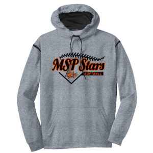 MSP Stars SB Sport-Tek Tech Fleece Hooded Sweatshirt Men-Heather Black