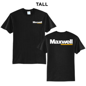 Maxwell Unisex Tall Short Sleeve Tee-Black
