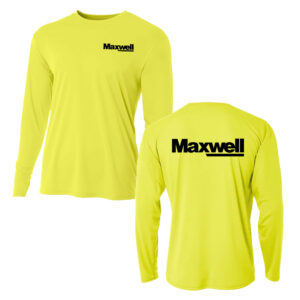 Maxwell Adult Cooling Performance long sleeve Crew Tee-Safety Yellow
