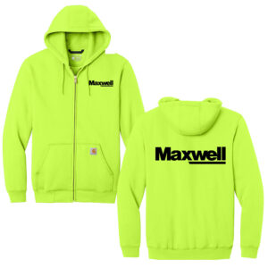 Maxwell Carhartt Midweight Hooded Zip Front Sweatshirt Unisex-Brite Lime