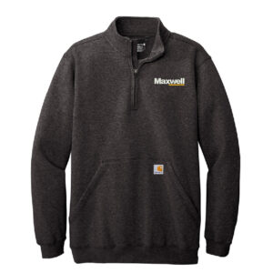 Maxwell Carhartt Men Midweight 1/4-Zip Mock Neck Sweatshirt-Carbon Heather