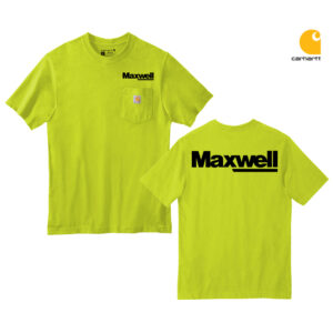 Maxwell Carhartt Men Workwear Pocket Short Sleeve cotton T-Shirt-Brite Lime