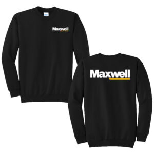 Maxwell Unisex Fleece Crewneck Sweatshirt-Black