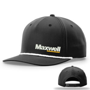 Maxwell Richardson FIVE PANEL Classic Rope Cap-Black/White