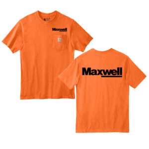 Maxwell Carhartt Workwear Pocket Short Sleeve cotton T-Shirt Adult-Brite Orange