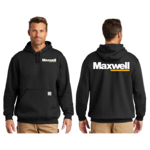 Maxwell Carhartt Adult Midweight Hooded Sweatshirt-Black