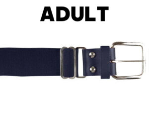 NE Baseball Player Gear Adult 1-1/2″ Leather Tab baseball Belt-Navy