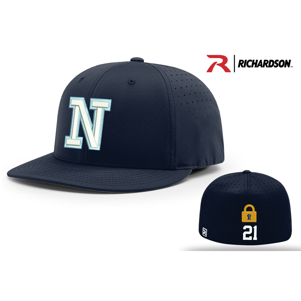 NE Baseball Player Gear Richardson Pro Lite FlexFit Cap-navy REQUIRED