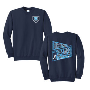Rebels Baseball Unisex Fleece Crewneck Sweatshirt-Navy