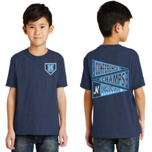 Rebels Baseball Youth Short Sleeve Tee-Navy