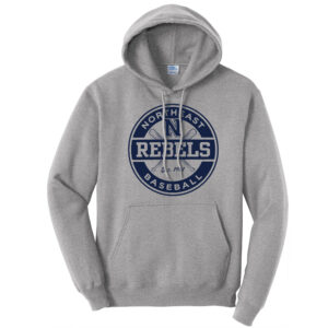 Rebels Baseball Unisex Fleece Hooded Sweatshirt-Athletic Heather