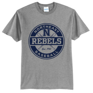 Rebels Baseball Unisex Short Sleeve Tee-Athletic heather