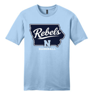 Rebels Baseball Unisex Premium Short Sleeve Tee-Ice Blue