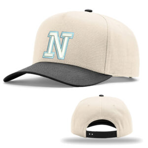 Rebels Baseball Richardson Full Fabric 5 Panel Champ Cap-Cream Black